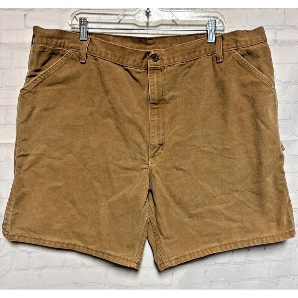 Vintage Carhartt Tan Brown  Carpenter Shorts Canvas Made In USA Men’s Size 44